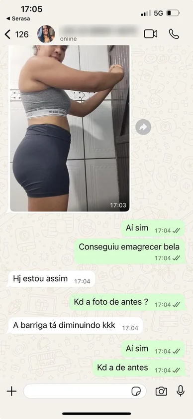 Print de WhatsApp de aluna do Mateus
