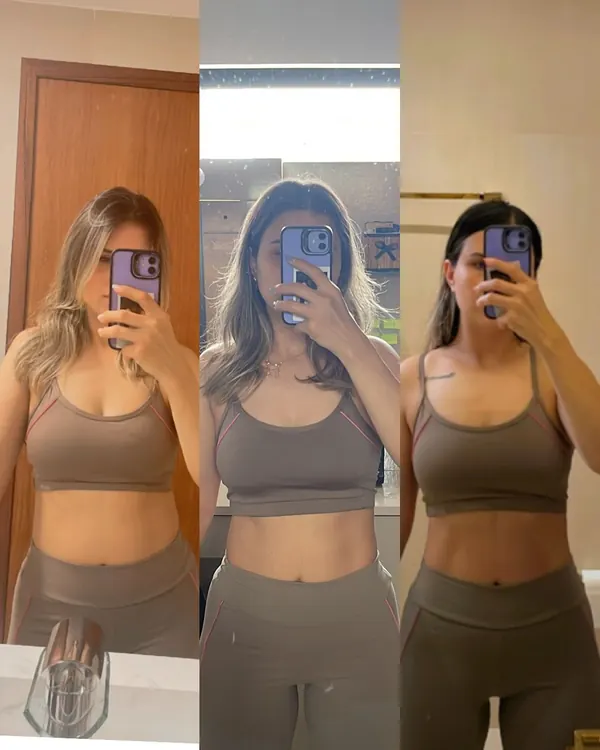 Antes e depois de Anataniele, aluna do Mateus