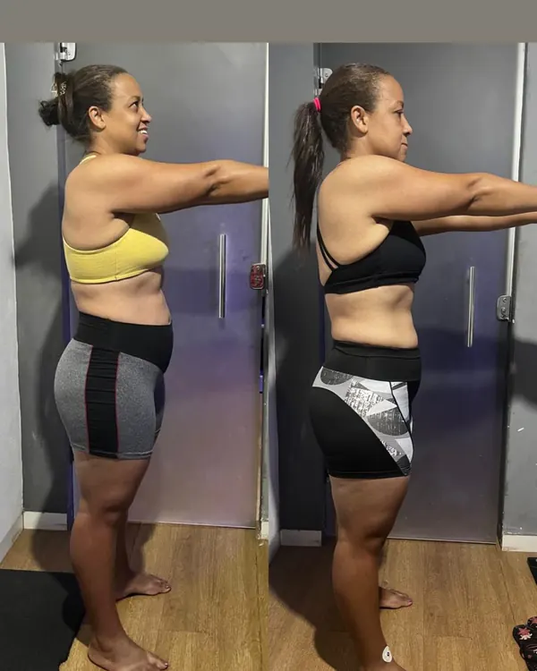 Antes e depois de aluna do Mateus