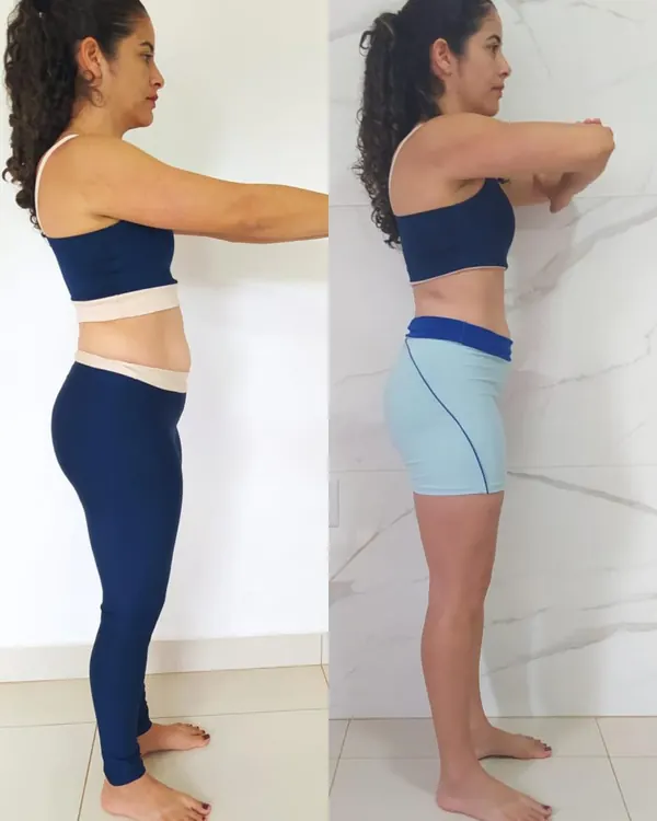 Antes e depois de Renata, aluna do Mateus